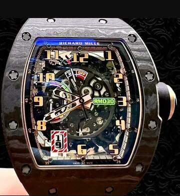 Review Richard Mille RM 030 Ultimate Edition NTPT Carbon mens watch replica - Click Image to Close